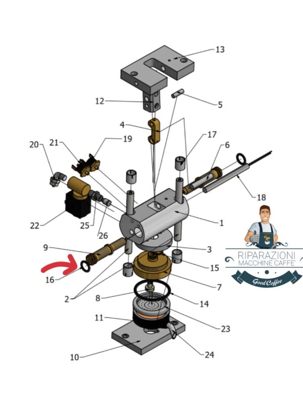 Guarnizione Siluro Macchine da Caffè Aroma - immagine 2